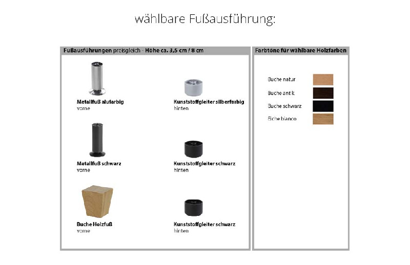 Fußausführung