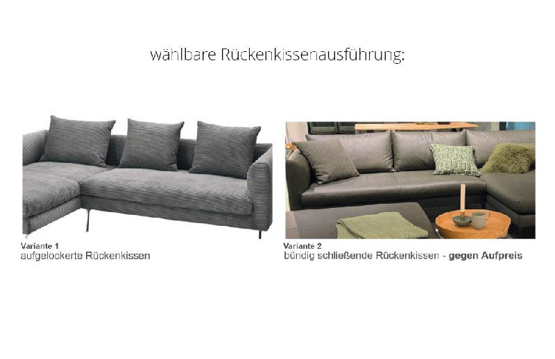 Rückenkissenausführung