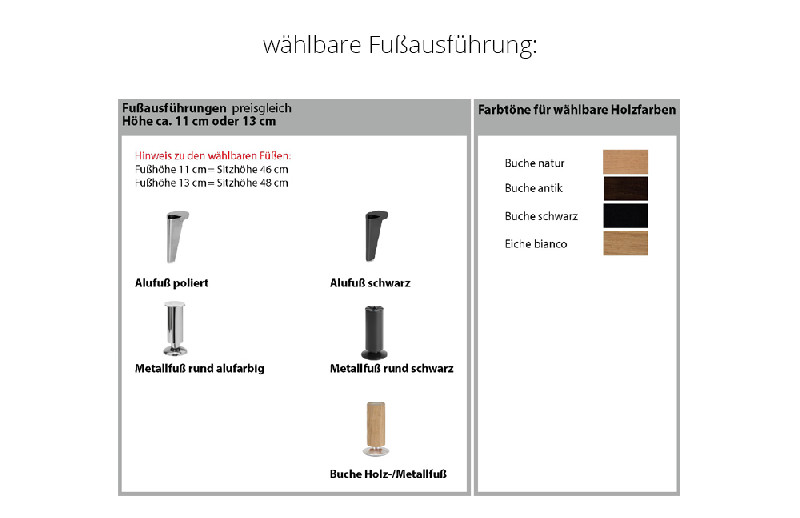 Fußausführung