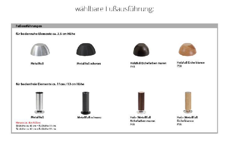 Fußausführung