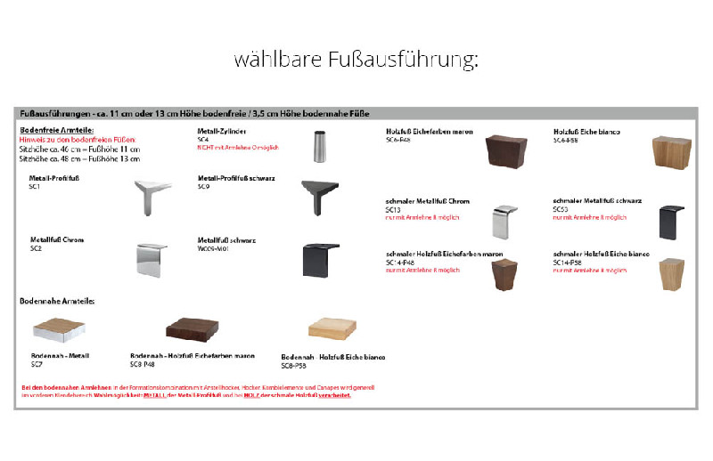 Fußausführung