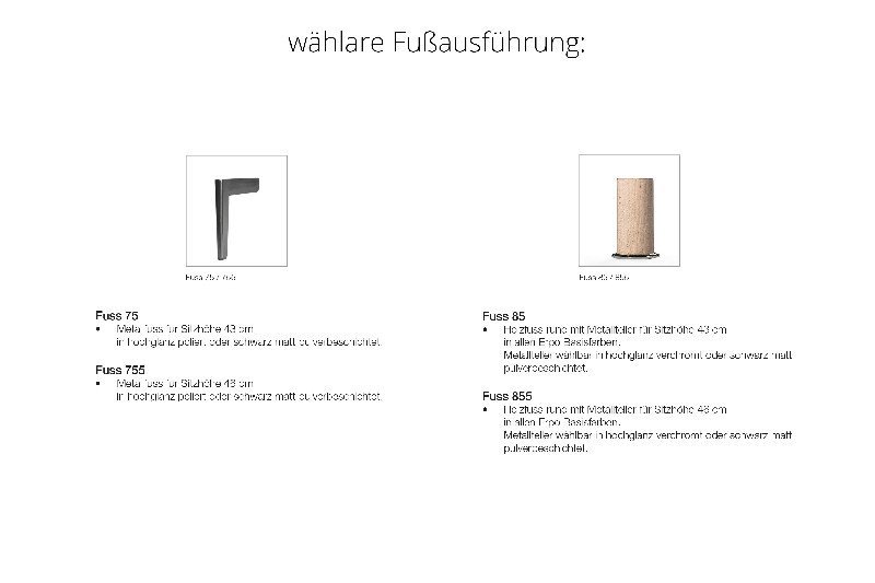 Fußausführung