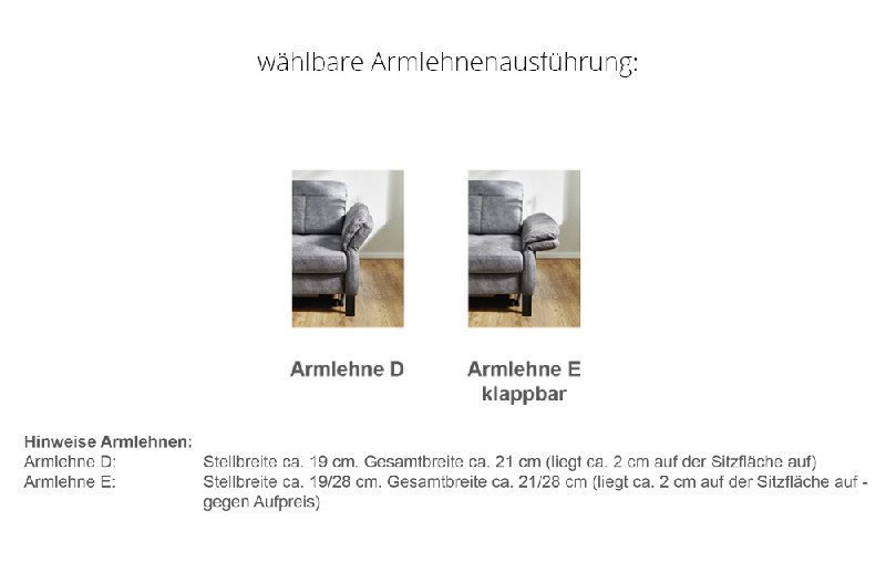 Armlehnenausführung