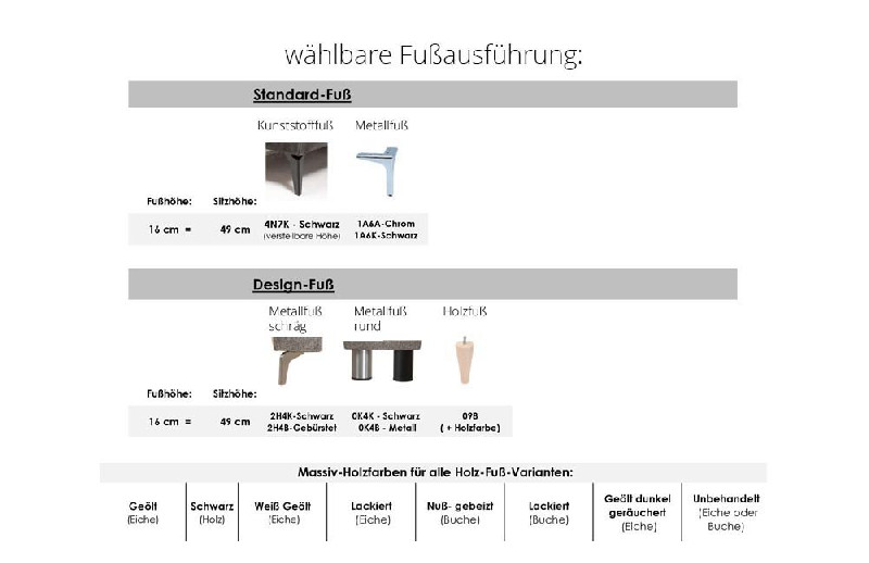 Fußausführung