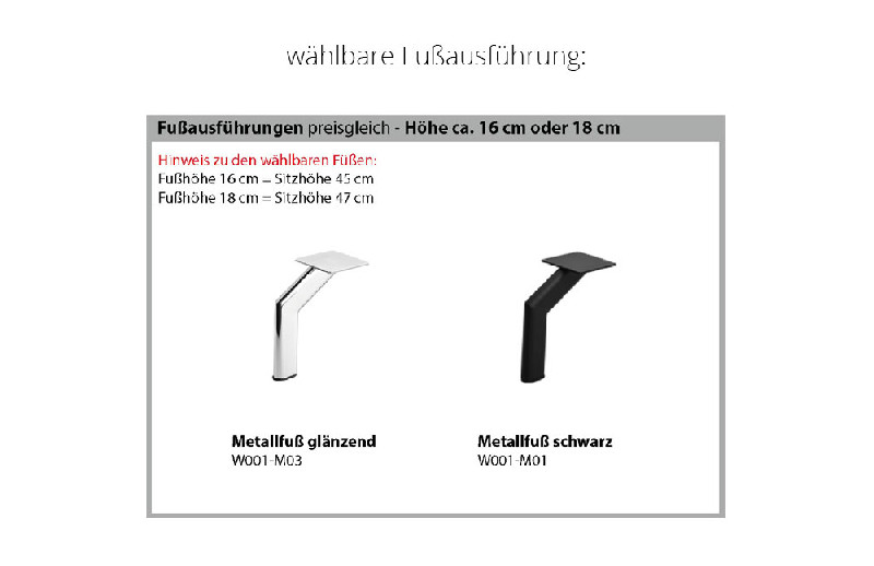 Fußausführung