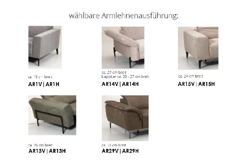 Armlehnenausführung