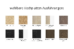Tischplattenausführungen