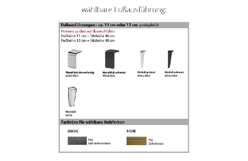 Fußausführung