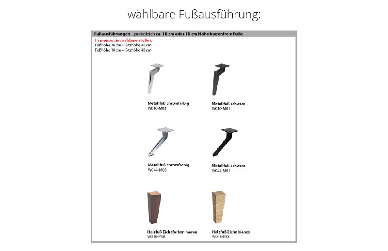 Fußausführung