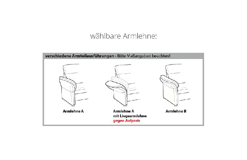 Armlehnenvarianten
