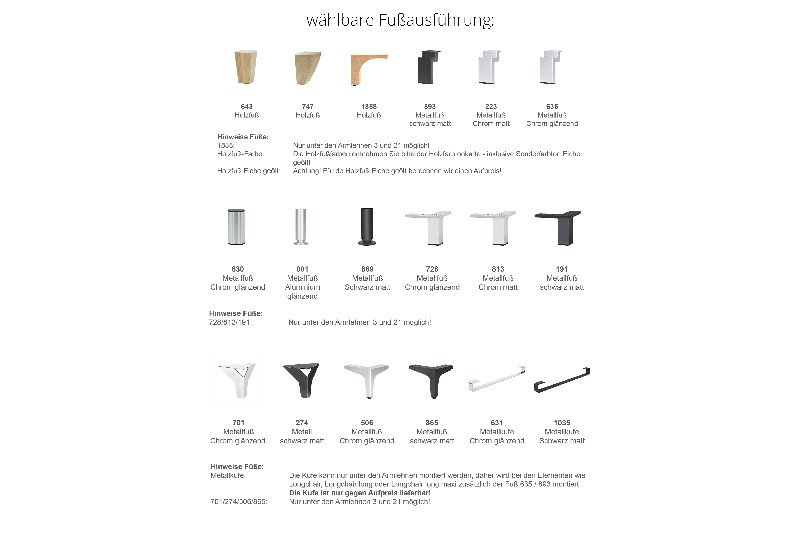 Fußausführung