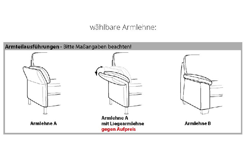 Armlehnenvarianten