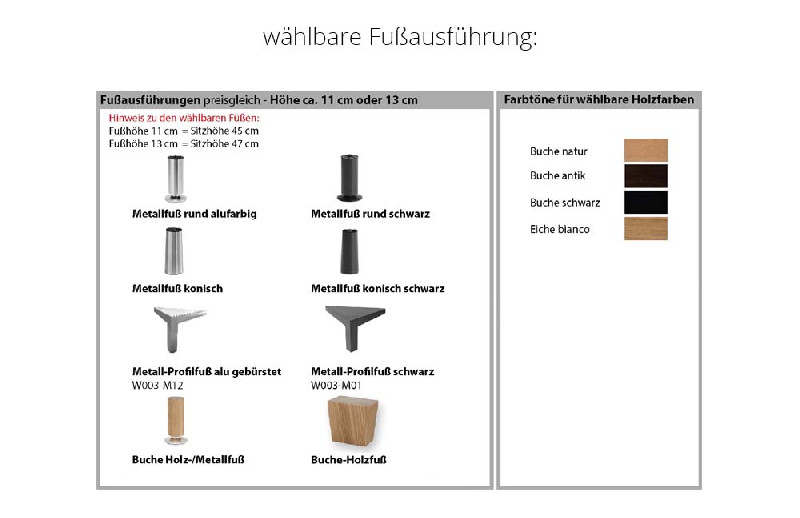 Fußausführung