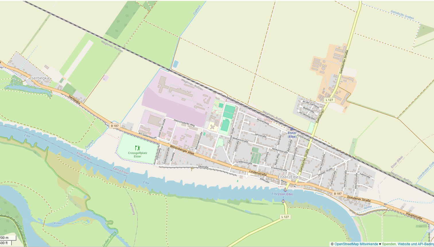 Kartenausschnitt Elster/Elbe