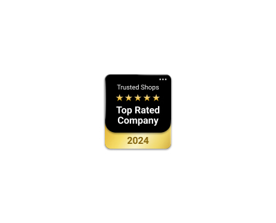 Siegel Top Rated Company Award von Trusted Shops