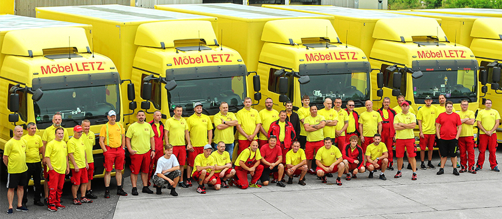 Möbel Letz Mitarbeiter und Fuhrpark