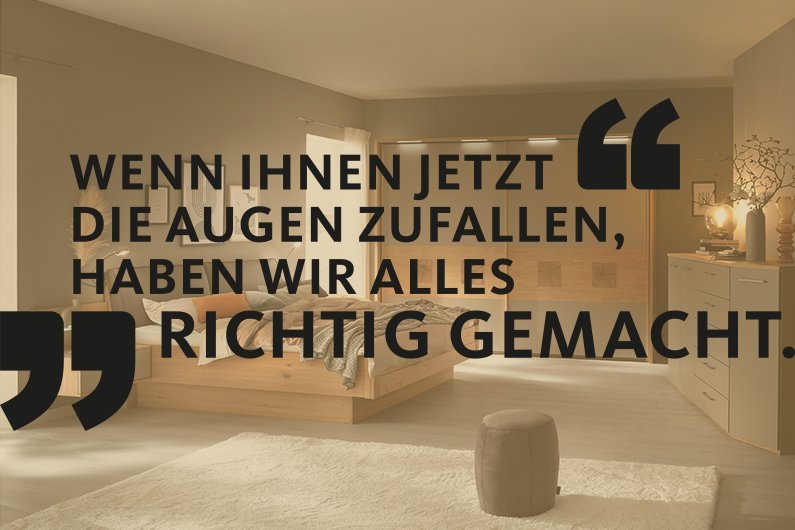 Schlafzimmer Multiline in Balkeneiche mit taupefarbenen Absetzungen