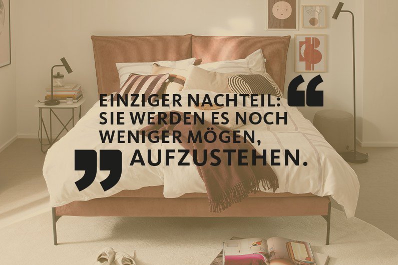 Boxspringbett Vita in Altrosa mit Kopfteil in Kissenoptik