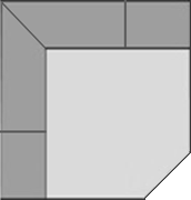 Trapezeckabschlusselement links