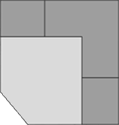 Trapezeckabschlusselement rechts