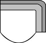Abschlusselement rund rechts