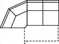 Ecke + 2-Sitzer Zwischenelement
