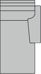 Longchair hoch, schmal rechts