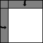 Rechteck-Abschlussteil links