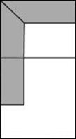 Eckelement + 1-Sitzer medium mit Abschlussteil links	
