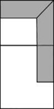 Eckelement + 1-Sitzer mit Abschlussteil rechts