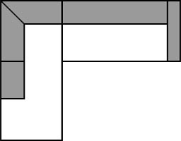 Longchair links - 2,5-Sitzer rechts
