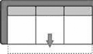 Sofa mit Sitzvorzug 3-sitzig links