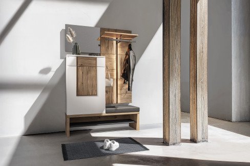 V/lacera coming von Voglauer - Garderoben-Set Wildeiche / olivegrau