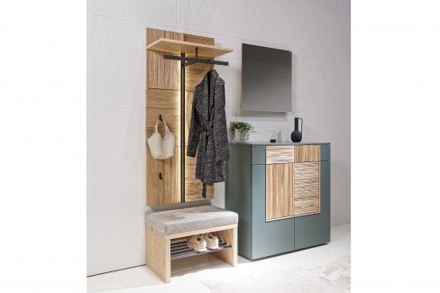 V/lacera coming von Voglauer - Garderoben-Set Wildeiche / olivegrau