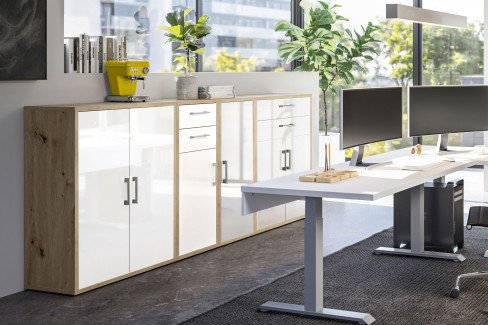 Big Profi Office von Mäusbacher - Highboard mit abschließbaren Türen
