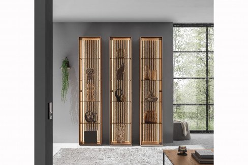 Selino von Hartmann - Wohnwand V24 Kerneiche natur/ anthrazit 