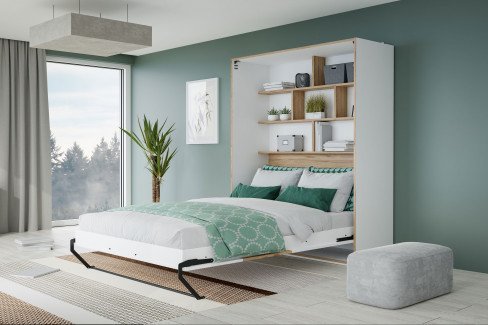 S-Room von Forte - Kombi-Kommode ca. 160 cm breit weiß - Catania Eiche