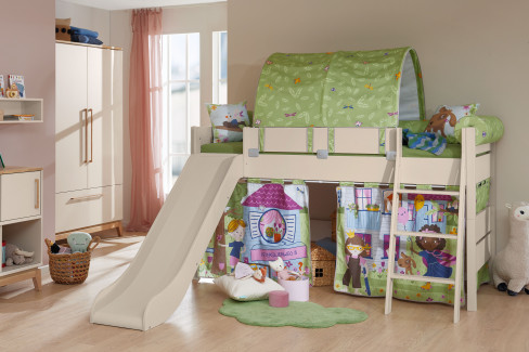 Tiago von Paidi - Himmelbett weiß: Liege mit Baldachin-Aufbau