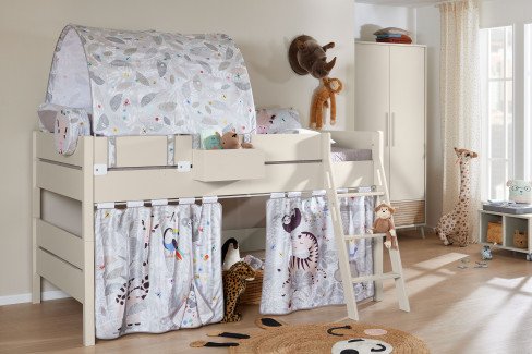 Tiago von Paidi - Himmelbett weiß: Liege mit Baldachin-Aufbau