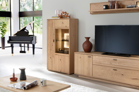 Freeport von MCA - Wohnwand dreiteilig, Ast-/ Balkeneiche