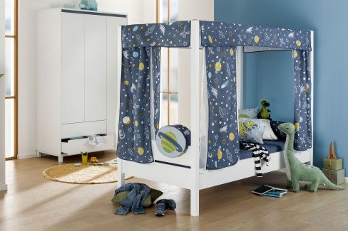 Tiago von Paidi - Himmelbett weiß: Liege mit Baldachin-Aufbau