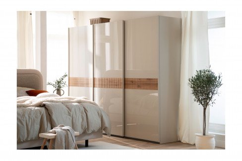 Minori von Schöner Wohnen - Schrank Front Champagner-Glas und Asteiche