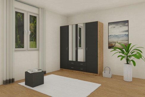 Case von Rauch Blue - Schrank grau-metallic