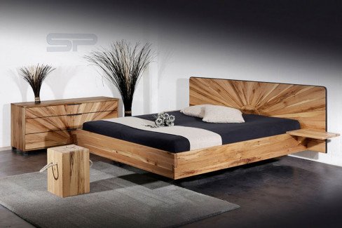 Soleil-sleeping von Sprenger Möbel - Bett mit Sonnenmotiv-Kopfteil