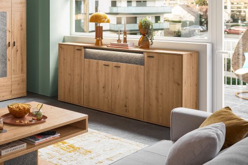 Deltona von set one by Musterring - Vitrine in Weiß matt