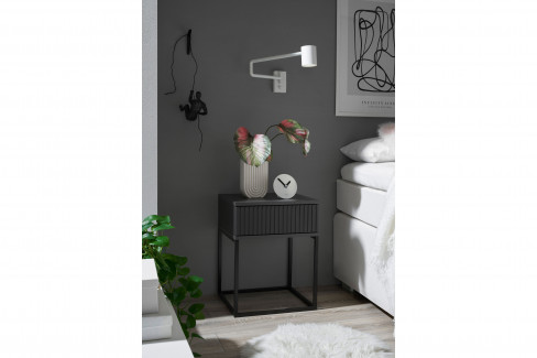 Marle von POL Power - Nachttisch ca. 52 cm hoch Artisan Eiche - Gestell schwarz