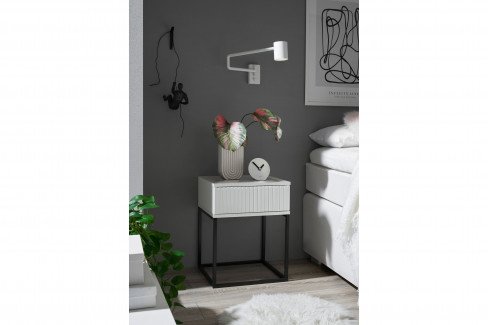 Marle von POL Power - Nachttisch ca. 52 cm hoch Artisan Eiche - Gestell schwarz