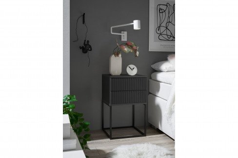 Marle von POL Power - Nachttisch ca. 52 cm hoch Artisan Eiche - Gestell schwarz