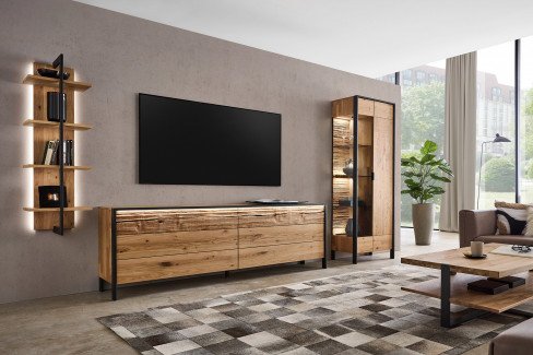 Steel living von Thielemeyer - Couchtisch 720033 Wildeiche gebürstet