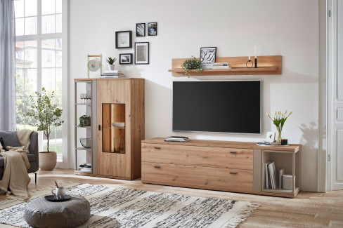 Grado-living von IDEAL Möbel - Sideboard in Eiche Artisan und Basalt